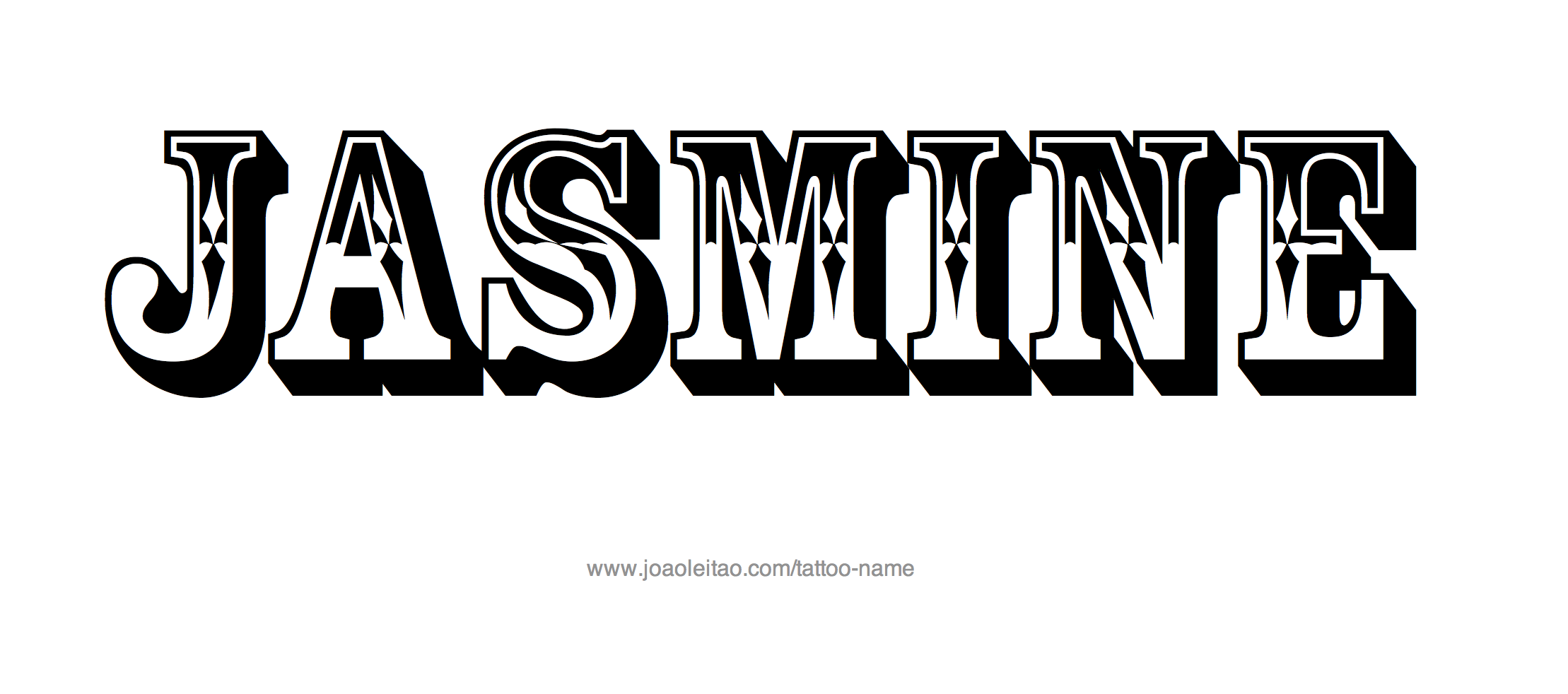 Jasmine Name Tattoo Designs